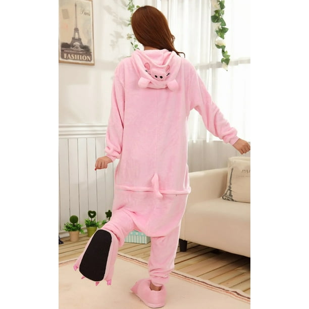 Disfraz pijama animales cerdo adulto 