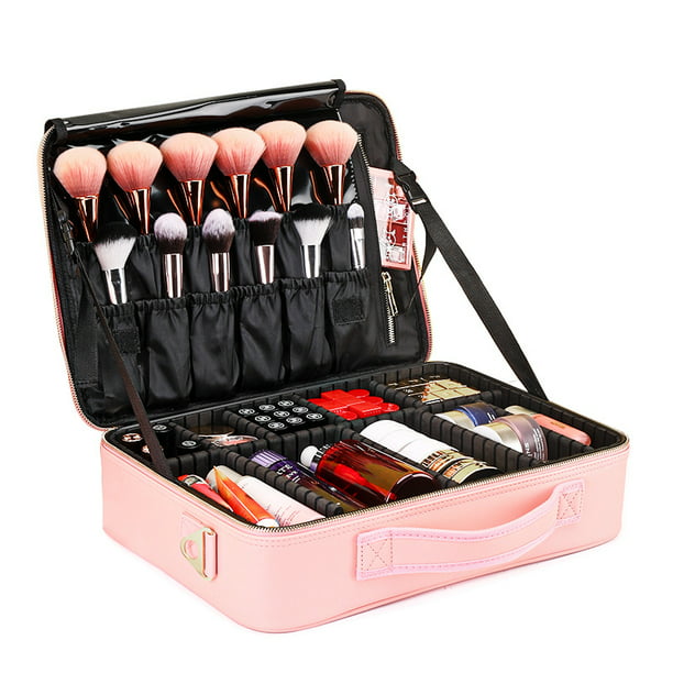 Caja de maquillaje cosmético profesional, caja de accesorios, caja