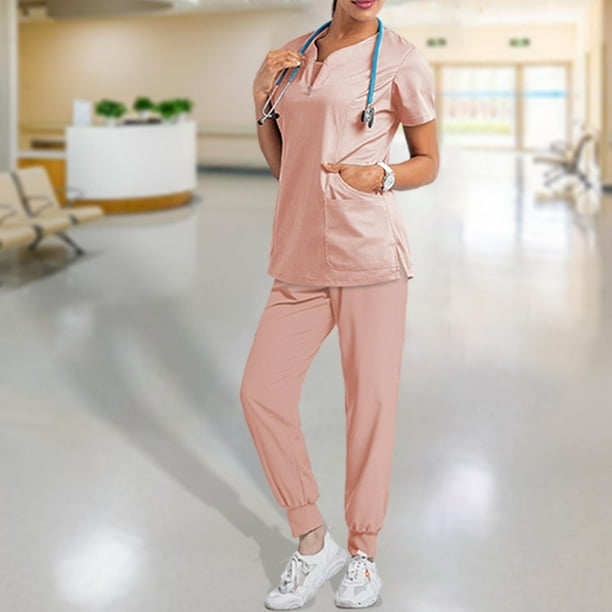 Conjunto de uniformes médicos para mujer, trajes de trabajo de