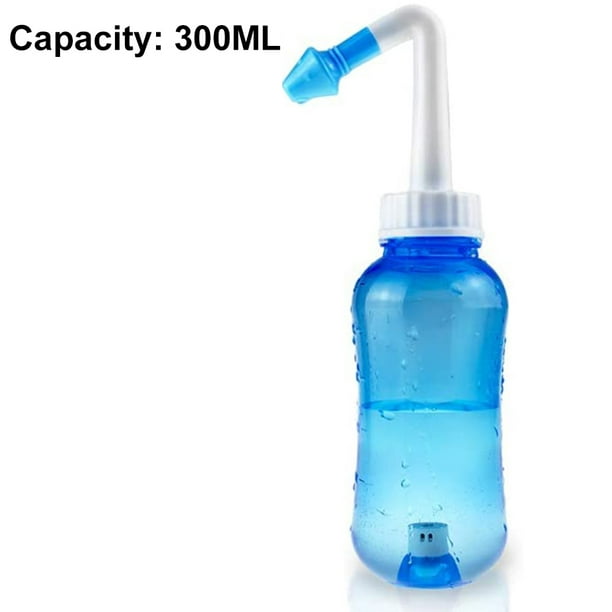 Limpiador Nasal - 300ml lavado nasal botella con 40 paquetes de sal, Lavado  Nasal Irrigación Nasal Para Adultos & Niños (40 paquetes) : : Bebé