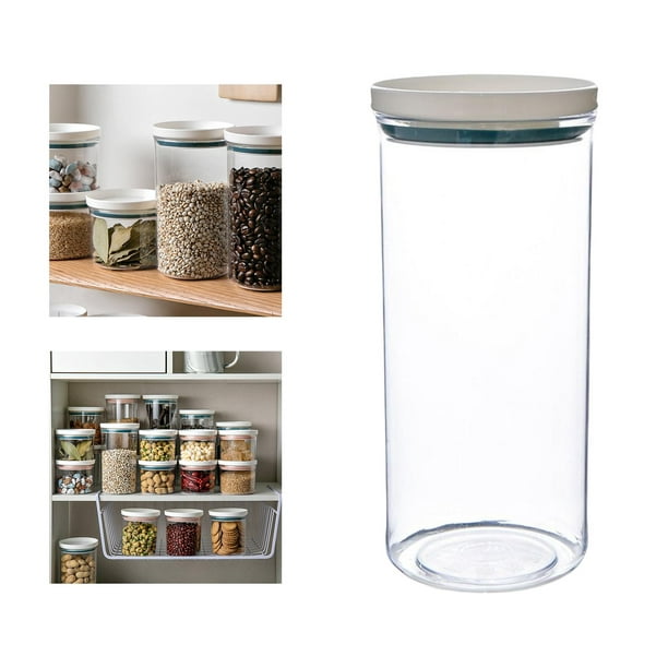 12 recipientes herméticos sellados de vidrio transparente para  almacenamiento de alimentos, tarro de cristal con tapa para té, granos,  café, azúcar BLESIY Tarro de almacenamiento