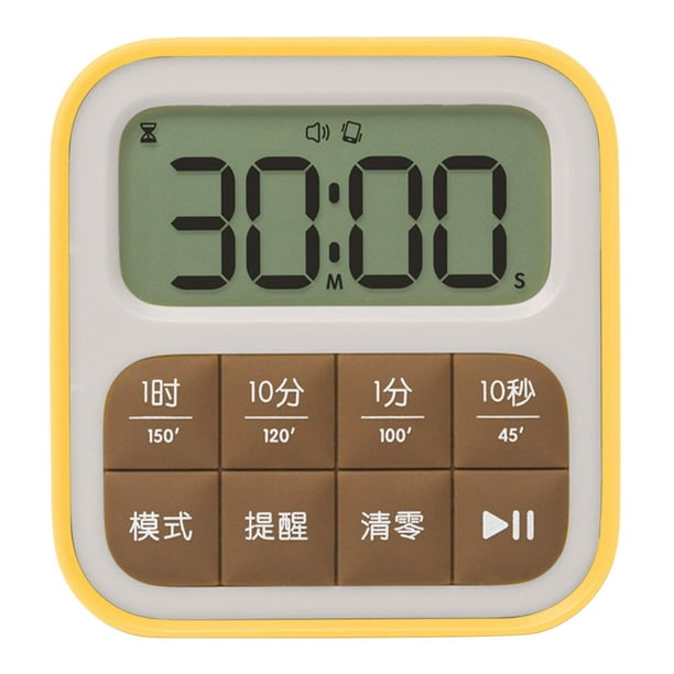 Temporizador de cocina magnético Dígitos grandes Memoria automática de leer  Reloj de Cronómetro para Baoblaze Temporizador de cocina