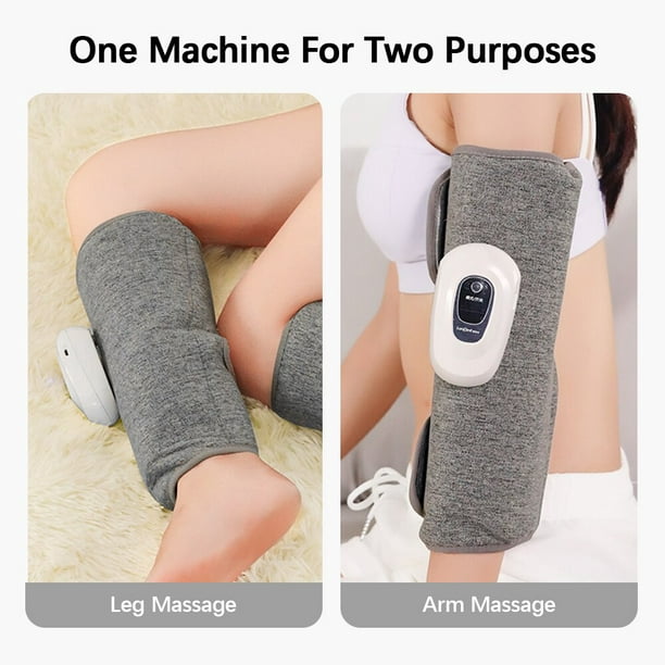 Masajeador de piernas para circulación y alivio del dolor, masajeador de  piernas de compresión de aire con vibración de calor, masajeador de pies y