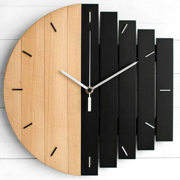 Reloj de Pared de Cocina de Madera Gruesa de 12 Pulgadas, Relojes Retro de  Granja para Sala de Estar, Dormitorio, Decoración de Restaurante negro  BLESIY reloj de pared de la sala de