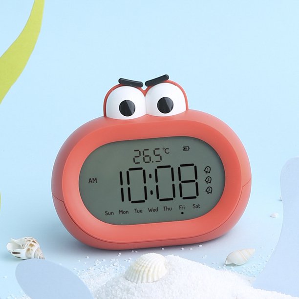 1 pieza de reloj despertador para niños, luz LED Digital, reloj