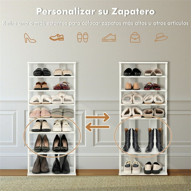 Zapatero apilable de 4 niveles, estante de almacenamiento con capacidad  para 6-8 pares para armario, entrada, dormitorio, Moda de Mujer