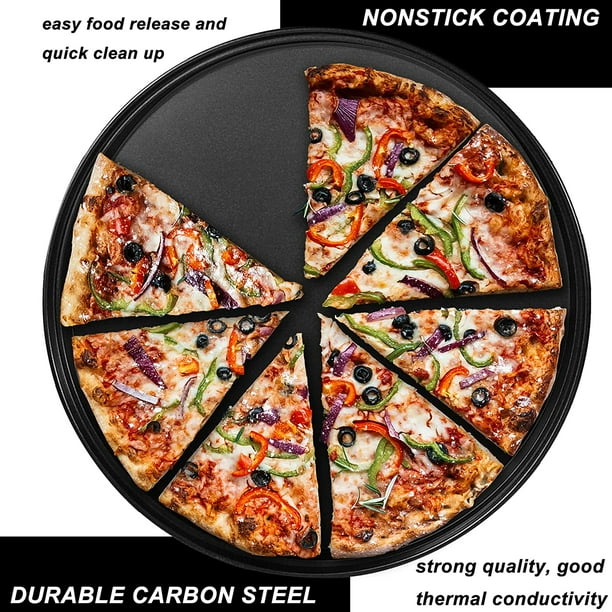 Bandeja de pizza para horno de asado, pantalla de metal, plancha de acero  inoxidable, placa de malla antiadherente, bandeja de pizza perforada