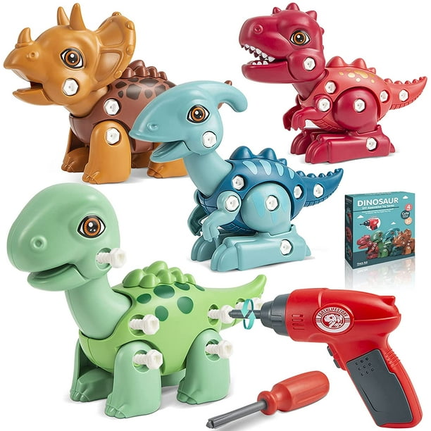 Juguetes de dinosaurio para niños de 3, 4, 5, 6 años, juguetes de  dinosaurios desmontables para niños de 3-5, 5-7, juguetes educativos de  construcción