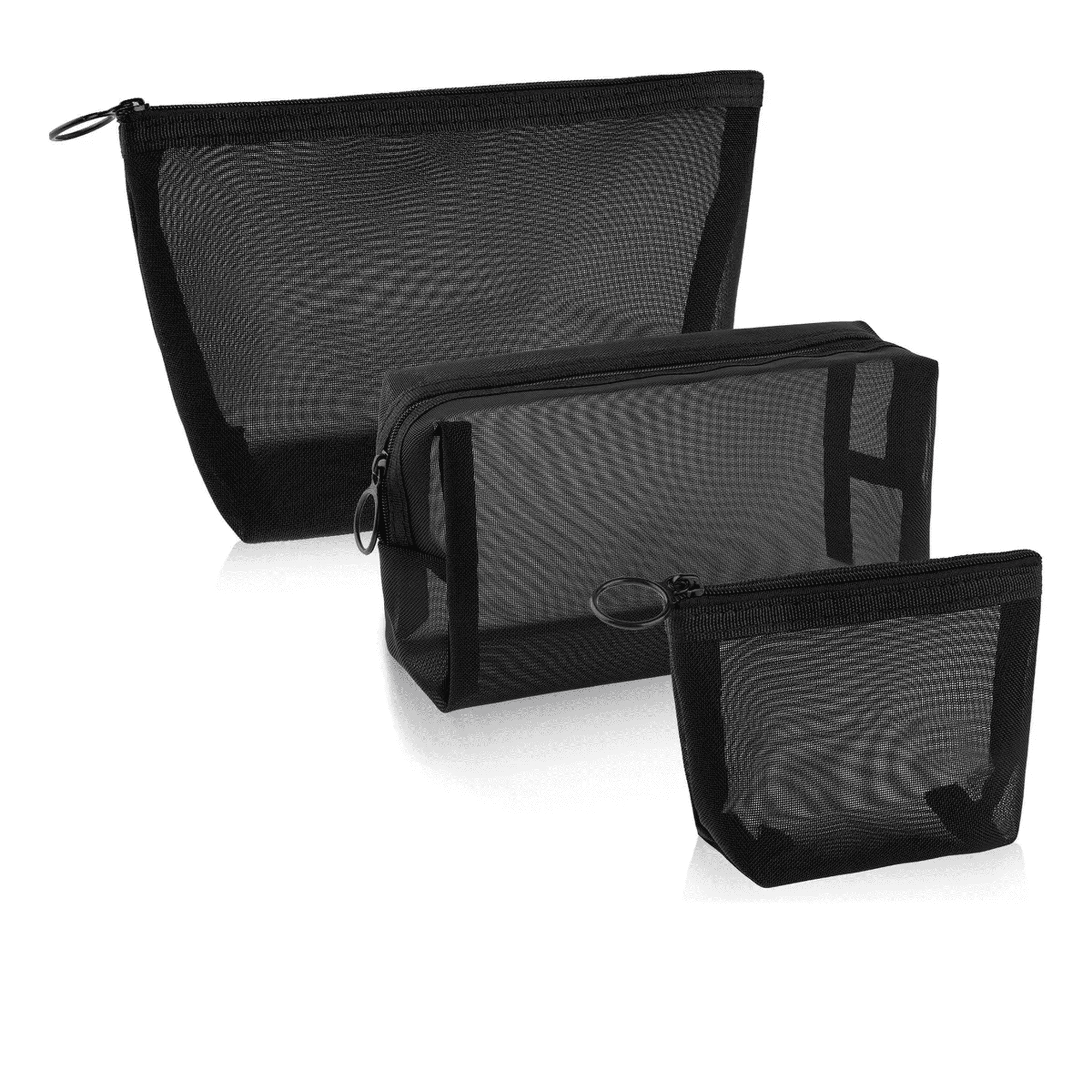 Cosmético malla maquillaje viaje organizador xtellar negro