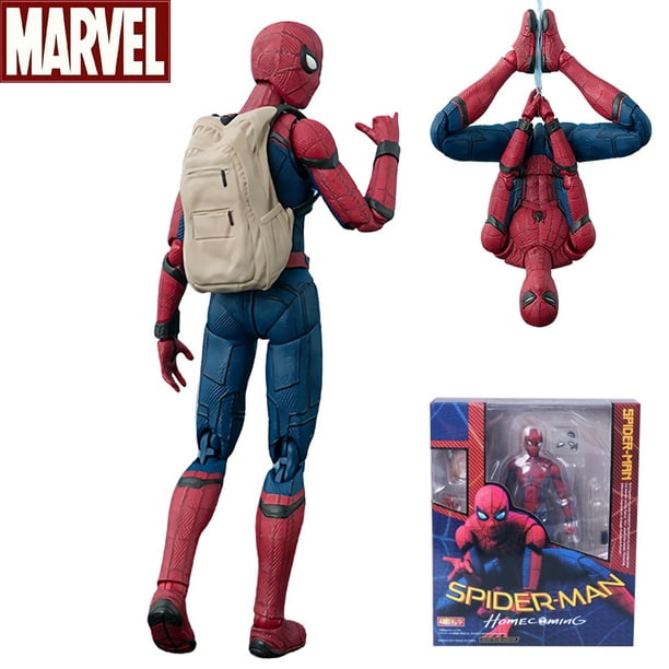 Shf Spiderman figura de acción juguetes 15cm Spider-Man: homecoming  Spiderman Multi-accessories movible estatua modelo muñeca regalos para niños  Fivean unisex
