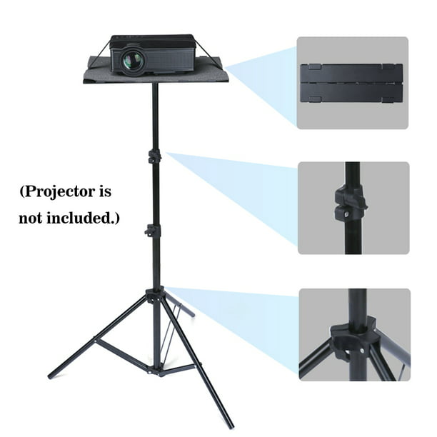 Facilife Soporte de trípode para proyector, soporte de trípode para laptop,  soporte para proyector al aire libre ajustable de 17.6 a 51.4 pulgadas