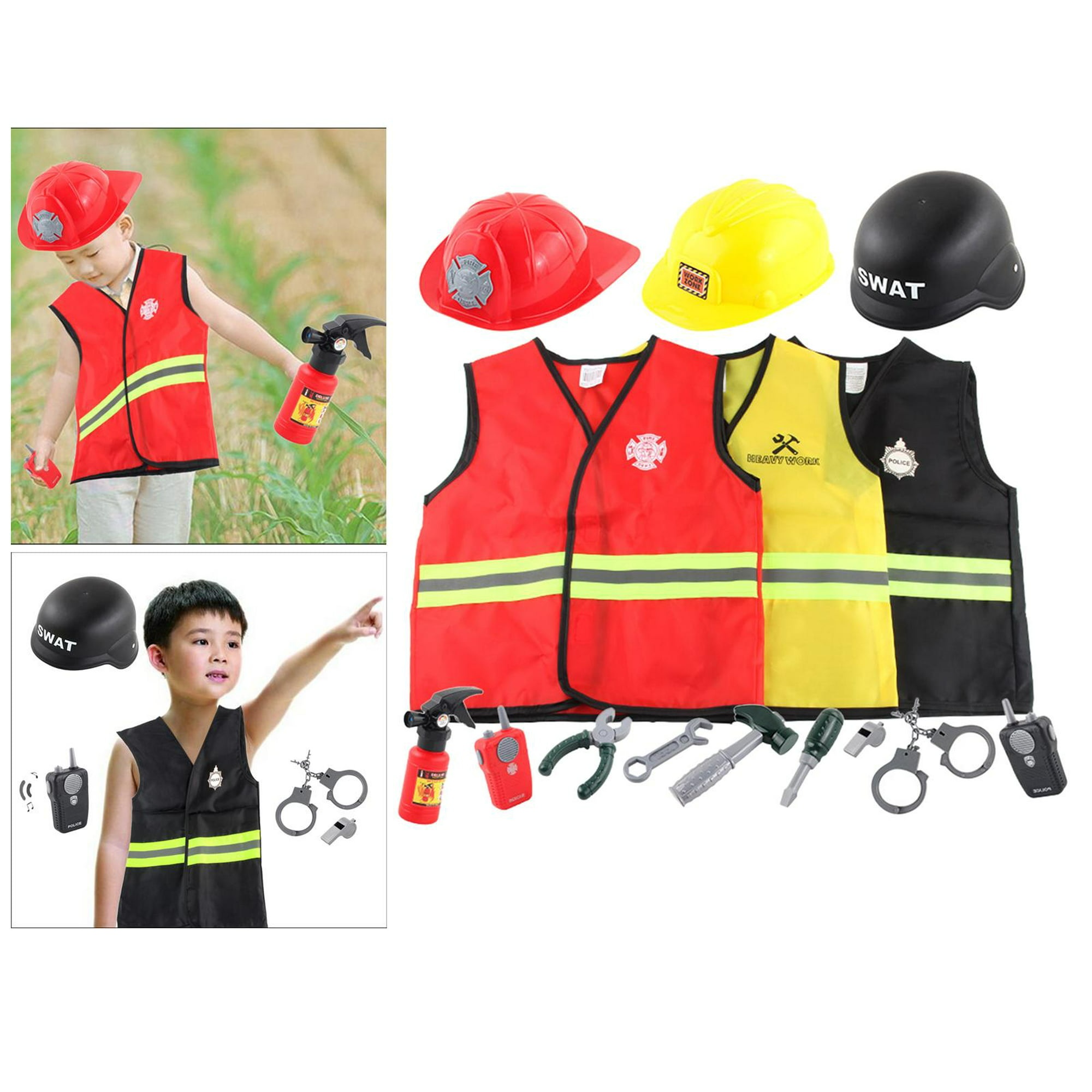 4 piezas oficial de policía Juego de roles disfraces accesorios Edades  Zulema disfraz de policía para niños