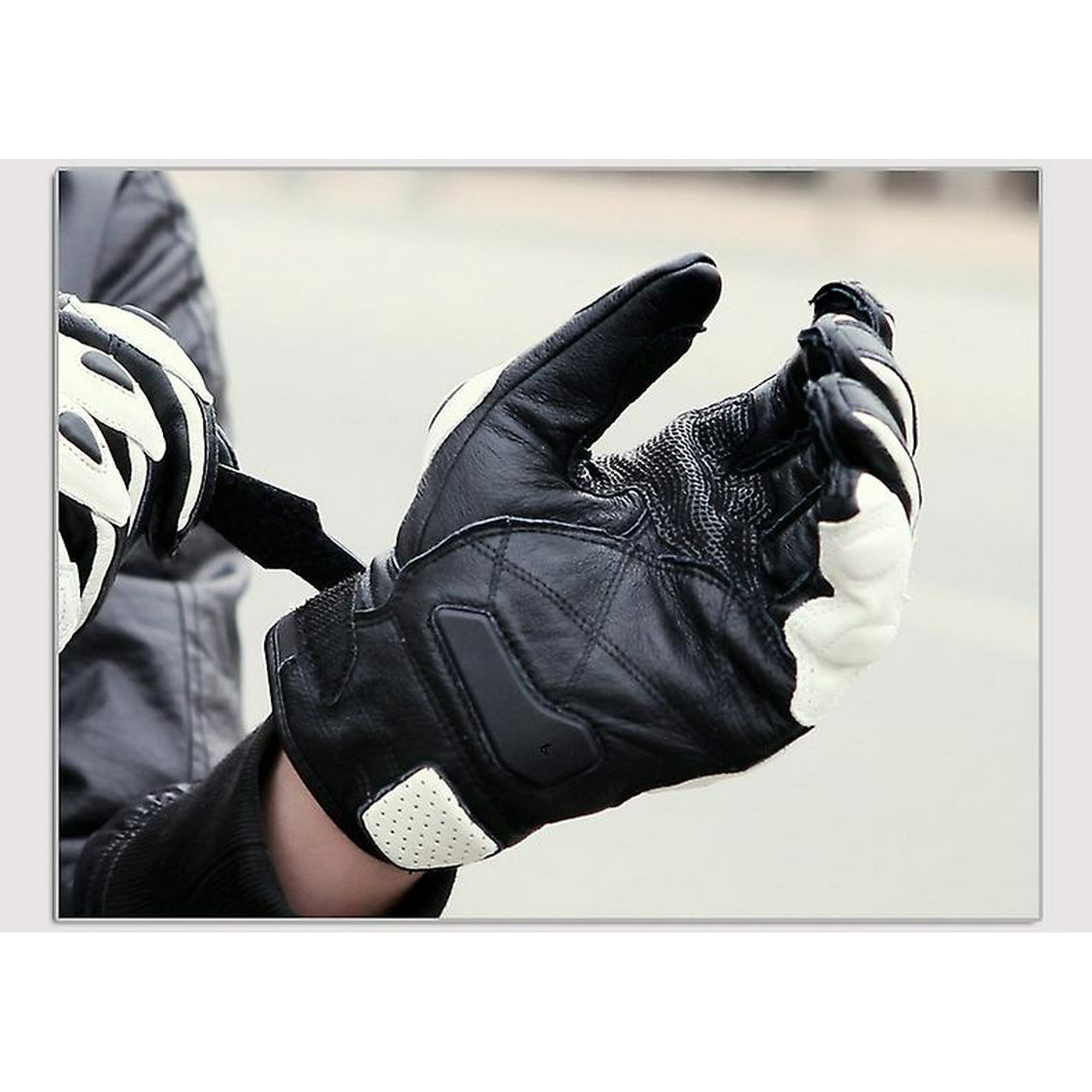 MRX BOXING & FITNESS Guantes de motocicleta para hombre, guantes de cuero  para clima frío, guantes de invierno para hombre, color negro