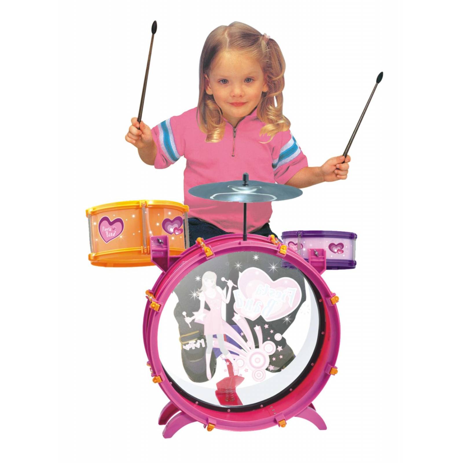 Bateria MyToy Fiesta Band Rosa | BodegaBateria MyToy Fiesta Band Rosa | Bodega  