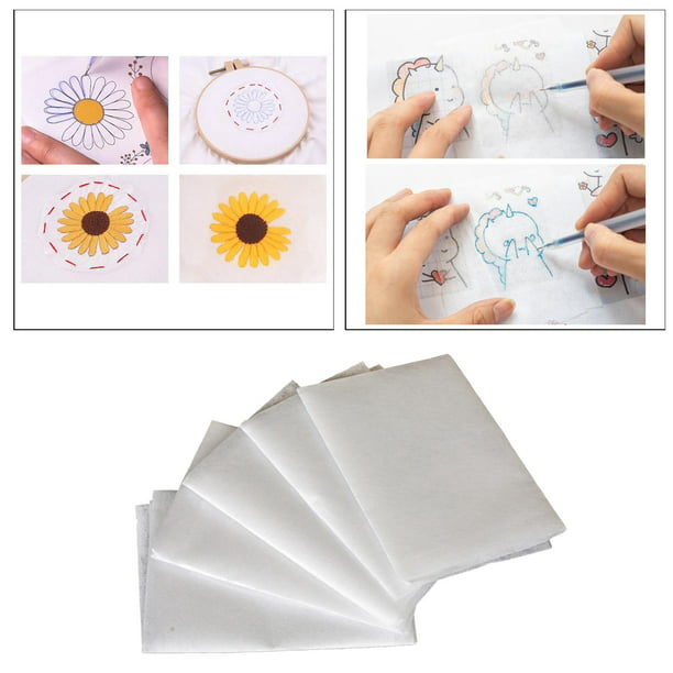 Papel de transferencia Soluble en agua de carbono, patrón de papel de calco  para dibujo de tela para arte, uso repetido, 5 piezas - AliExpress