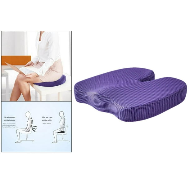 Cojín Para Asiento Espuma Viscoelastica Memory Foam + Funda 