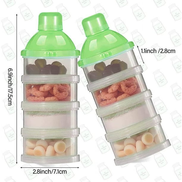 1 Caja de almacenamiento de leche de fórmula para bebés, dispensador de  caja de leche en polvo portátil para niños pequeños, contenedor de  alimentos