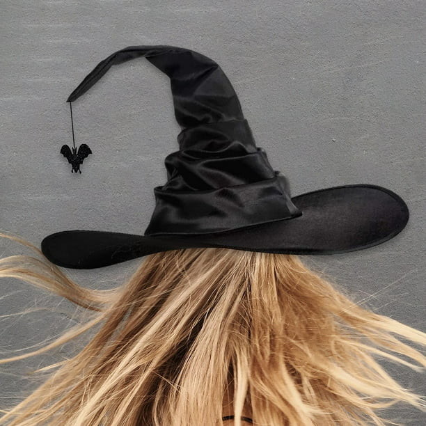 Sombrero de superior puntiaguda Accesorio de disfraz negro Asistente de ala  Sombrero de mujer de mod Baoblaze Sombrero negro