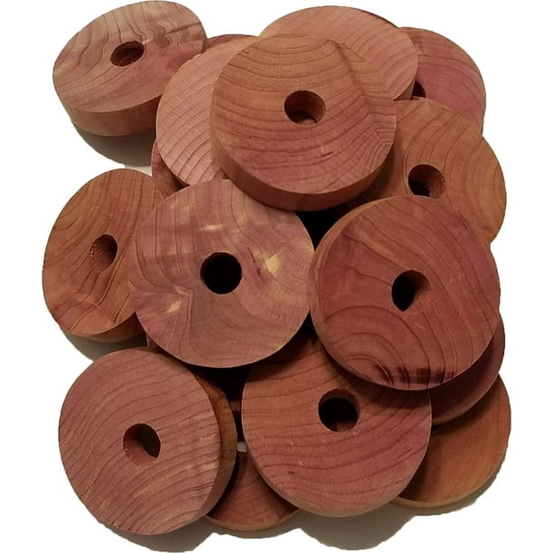 100 Pack Cedar Wood Rings Moth For Clothes,Aromatic Cedar Blocks