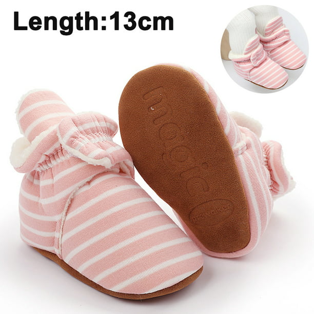 de botines de algodón de para bebé Unisex, suela blanda, calcetines antideslizantes de lana acogedor, zapatillas de cuna para primeros pasos para pequeños Ormromra 221825-2 | Walmart en línea