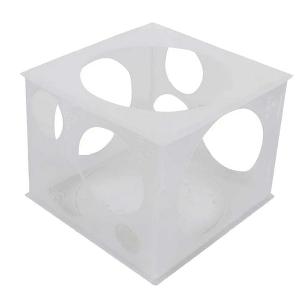 ER Medidor de globo de plástico plegable de 11 orificios Cubo Caja Globo M  brillar Electrónica