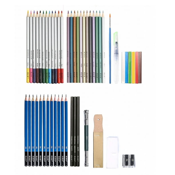 FUNSTAR Juego de lápices de dibujo, 51 piezas de kit de arte profesion