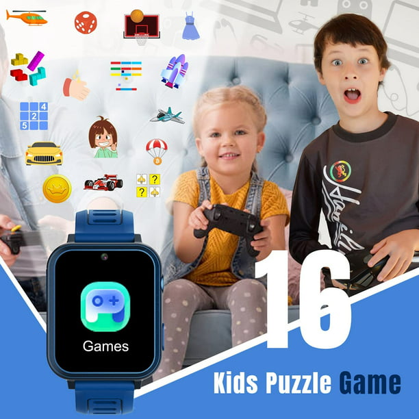 Reloj inteligente para niños, regalo para niñas de 6 a 8 años, reloj para  niñas y niños de 8 a 10 años con cámara de vídeo, reproductor de música