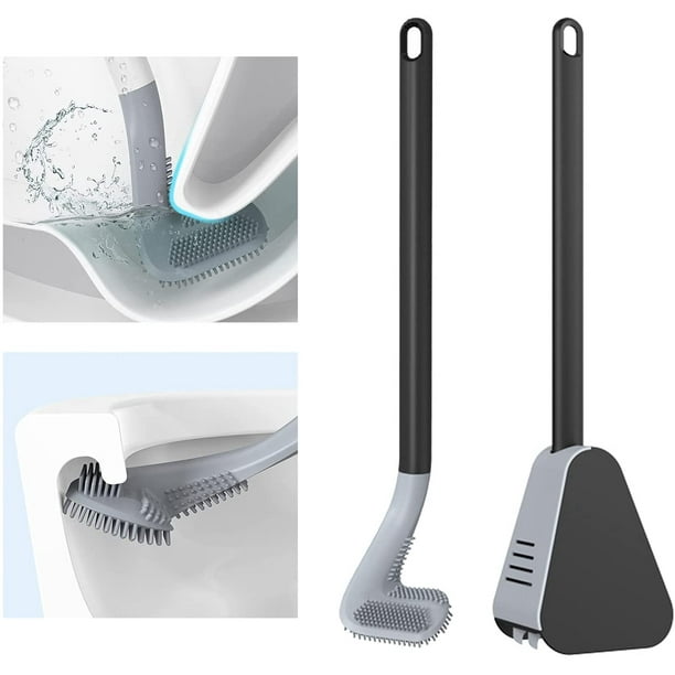 Cepillo de baño de silicona de golf Cepillo de baño de mango largo  Escobillas de baño y soportes par Vhermosa Limpieza y Botes de Basura