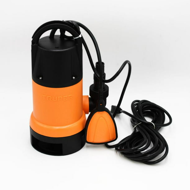Truper Bomba sumergible para agua sucia de 900 W, interruptor de flotador,  conector de plástico con adaptador de manguera, #12604