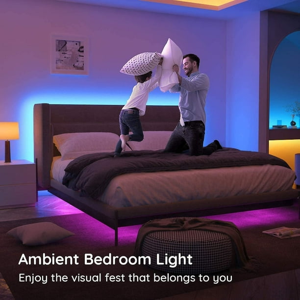 Tira LED Bluetooth 5 m Tiras LED impermeables Luces Sincronización de  música Cambio de color Luces LED adhesivas cortables con control remoto y  aplicación Luces para dormitorio O YONGSHENG 1327533501019