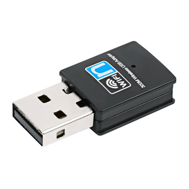 Adaptador de red inalámbrico USB 2.0 WiFi con velocidad de 300Mbps 2.4GHz 802.11  n/g/b