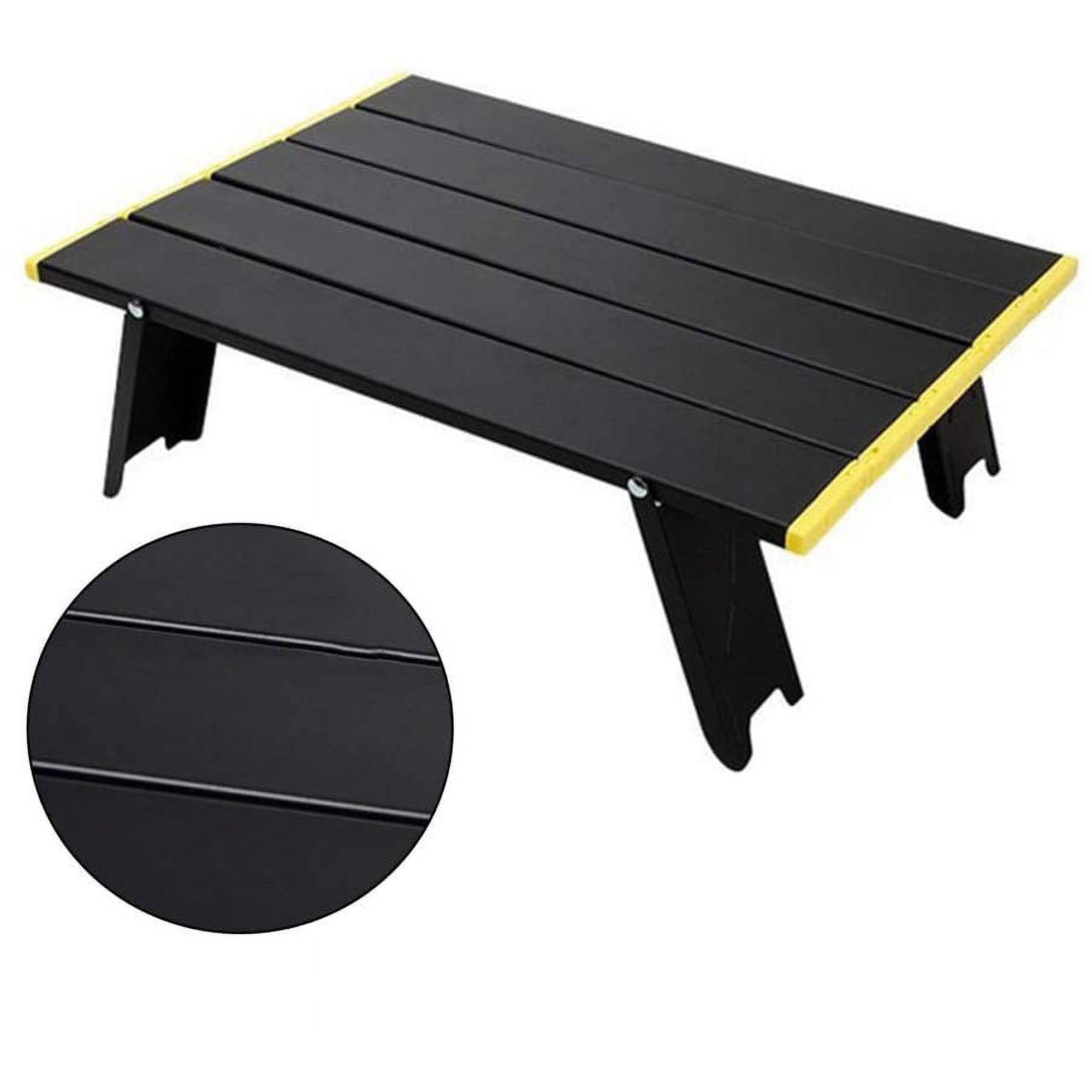 Mesa de camping portátil Mini mesa plegable ligera Muebles de exterior  (negro)