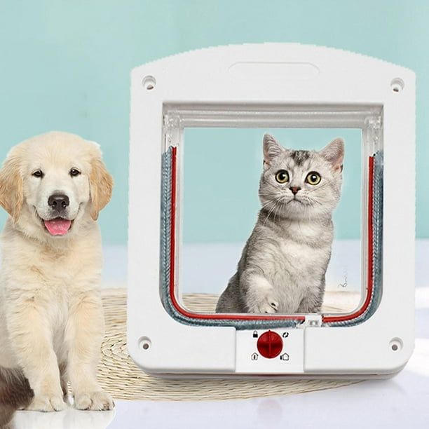 Puerta portátil con solapa para perros y gatos, puerta para