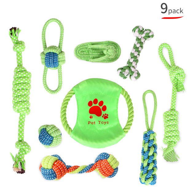 Youngever Juguetes de cuerda para perros, juguetes masticables para  cachorros, juguetes para perros medianos a grandes (paquete de 4)