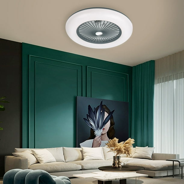 Ventilador De Techo Con Lampara Luz LED y Control Remoto para Dormitorio y  Sala