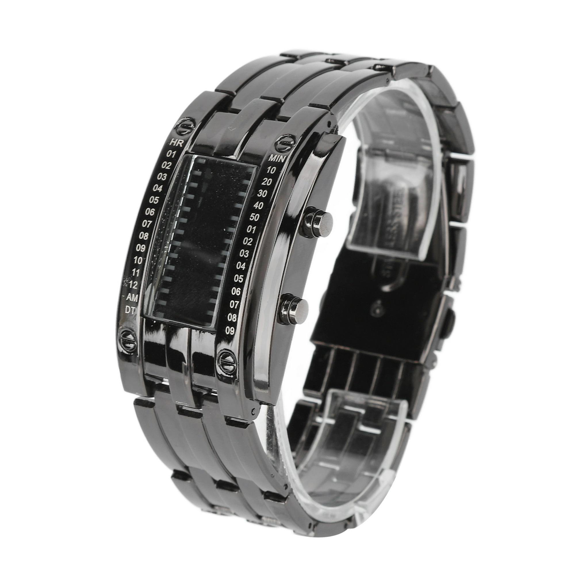 Reloj digital para mujer, de acero inoxidable, LED, electrónico, para  parejas, reloj de pulsera de lujo, para fiestas al aire libre (color  colorido