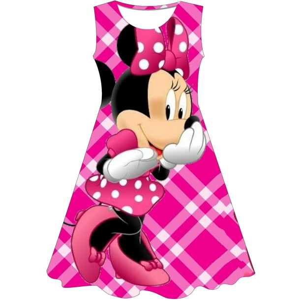 Mini vestido de ratón para niña de 2 a 10 años, disfraz de princesa Cosplay  para niñas, niños, cumpleaños, fiesta de Navidad, vestidos de Minnie, ropa  4T Gao Jinjia LED