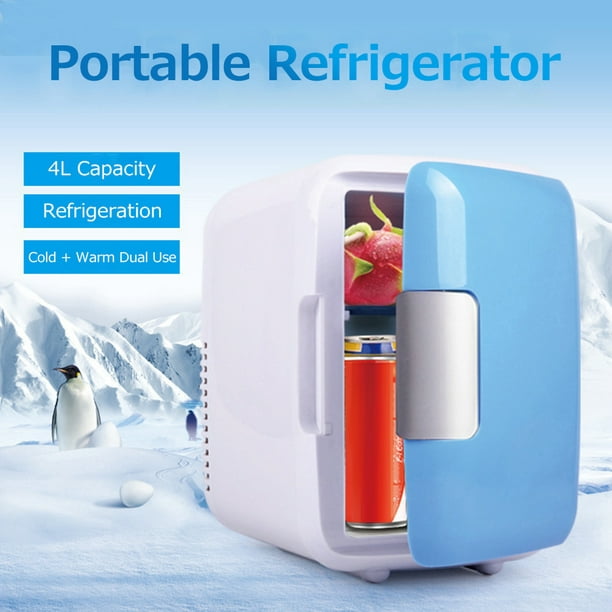 Mini refrigerador Brandtrendy Con Luz y Espejo Blanco ideal para cosméticos