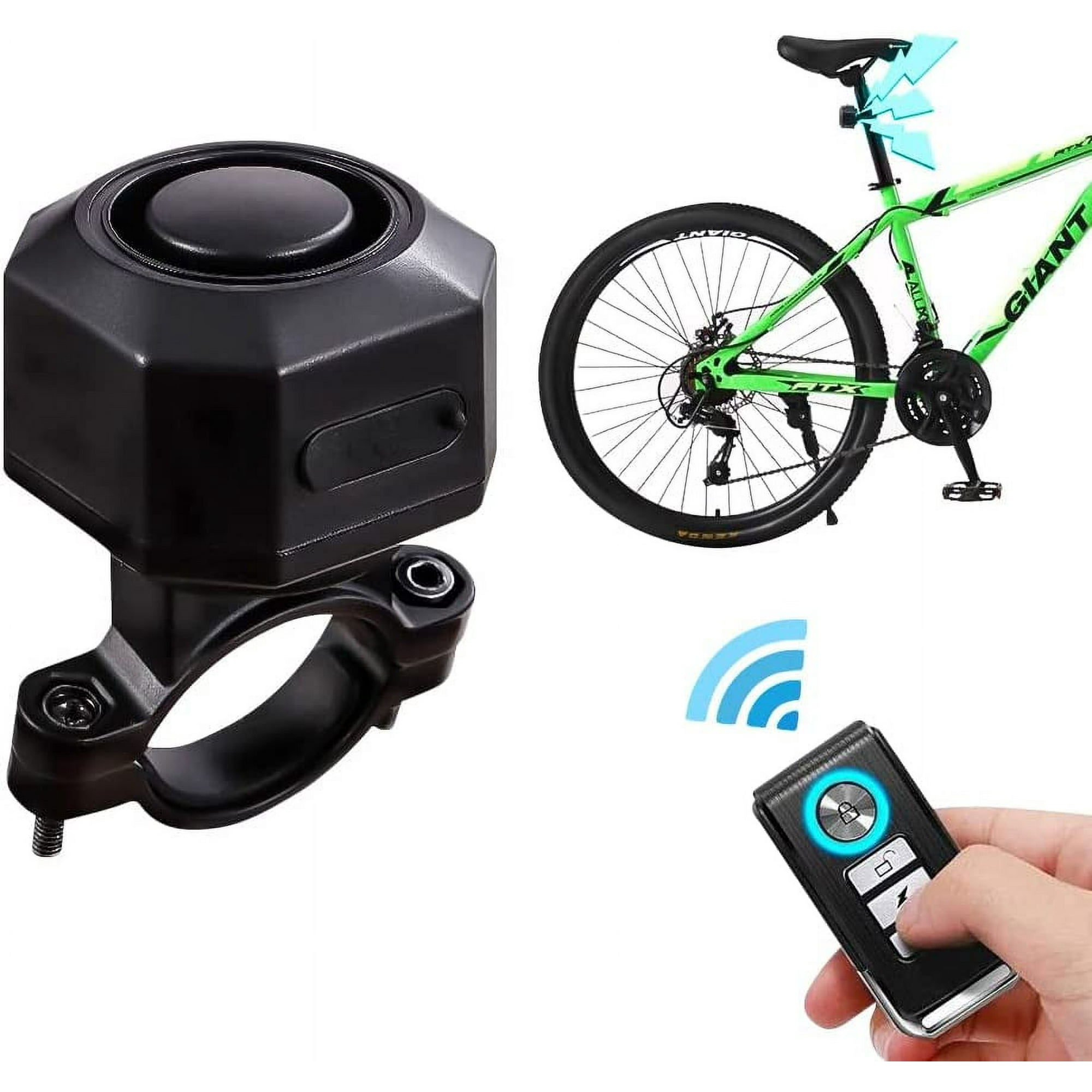 Alarma de Bicicleta Inalámbrica Carga USB Scooter de Bicicleta Control  Remoto Detector Antirrobo Alarma de Sonido Fuerte