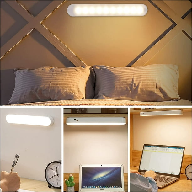 Luz LED regulable con sensor de movimiento, recargable por USB, luces  inalámbricas recargables para armario, escaleras, pasillo, garaje,  interiores