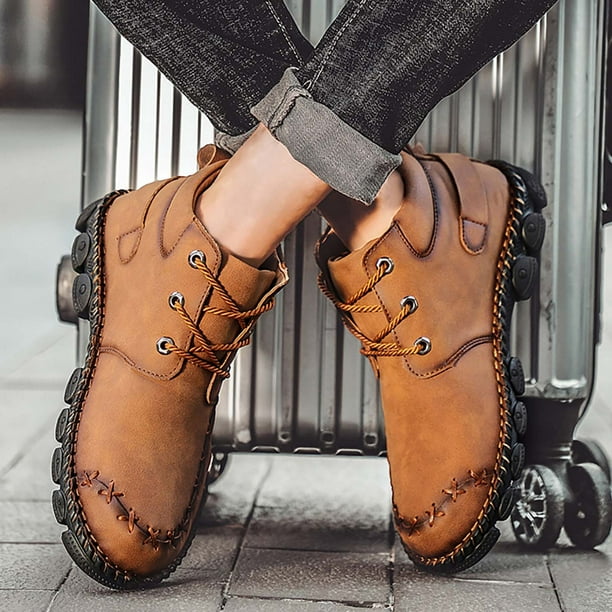 Zapatos de senderismo de plataforma casual con cordones de caña para hombre 123q1774 | Walmart en
