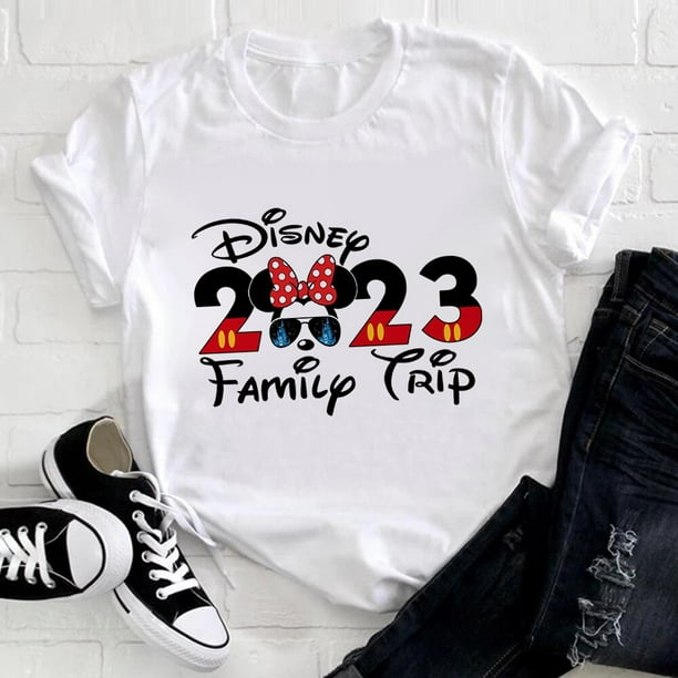 Disney Mickey Minnie Ropa Mujer 2023 New Fashion Vacation T Shirts Women Summer Har Gao Jinjia LED | Walmart en línea
