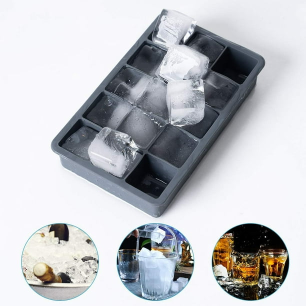 2 moldes para cubitos de hielo congelados, de silicona, con forma de  diamante, apilables, reutilizables, moldes de bolas de hielo, contenedores  de