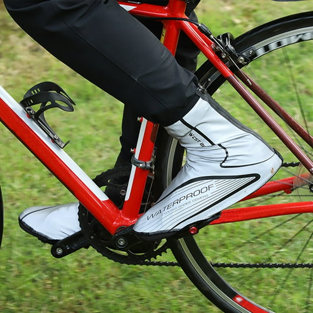 Cubrezapatillas de ciclismo Calentador de bicicleta cálido Resistente al  agua Cubrezapatillas de bicicleta a prueba de viento para zapatos de - L  Sunnimix Cubierta de zapato de ciclismo