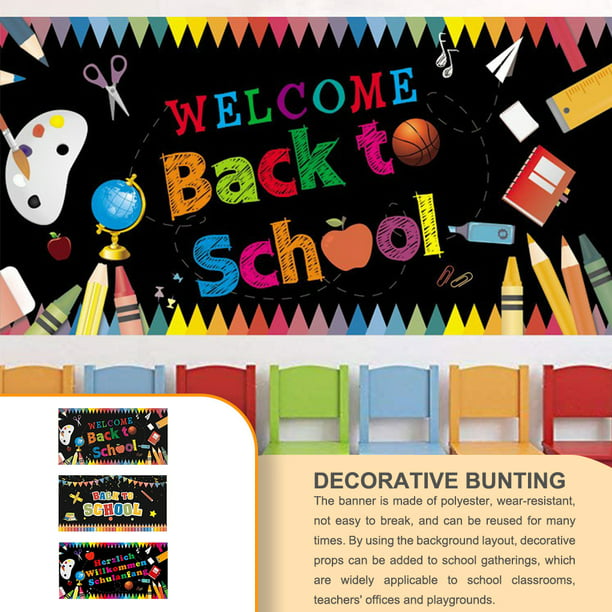 bienvenida Welcome Back Banner vuelta al colegio, decoración aula