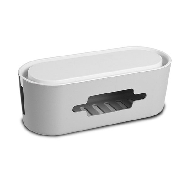 Caja de almacenamiento de estante inalámbrico WiFi para montaje en pared,  caja de almacenamiento de cable de plástico ABS, decoración de energía