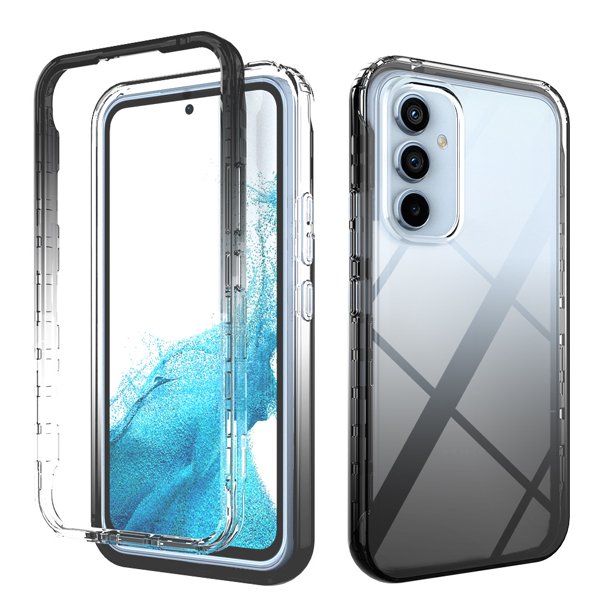 Funda transparente para Samsung Galaxy A54 5G con cubierta para cámara,  parte trasera dura de TPU y parachoques suave, a prueba de golpes, cubierta