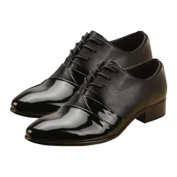  Zapatos de cuero negro para hombre Zapatos de baile