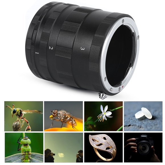anillo adaptador de lente macro montura de cámara negra cámara slr lente macro tubo adaptador de extensión macro para cámaras nikon ai mount cámara nikon anggrek otros