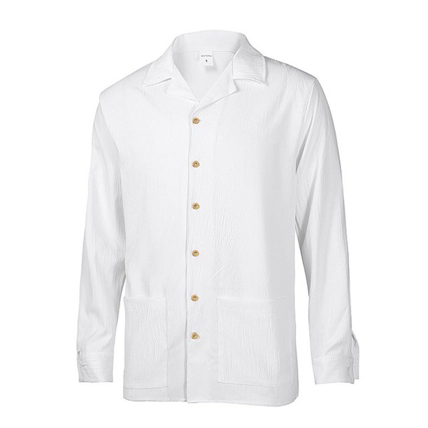  Camisas para hombre, camisetas para hombre, camisas para hombre,  camisa sólida con botones (color : blanco, talla: XXL) : Ropa, Zapatos y  Joyería